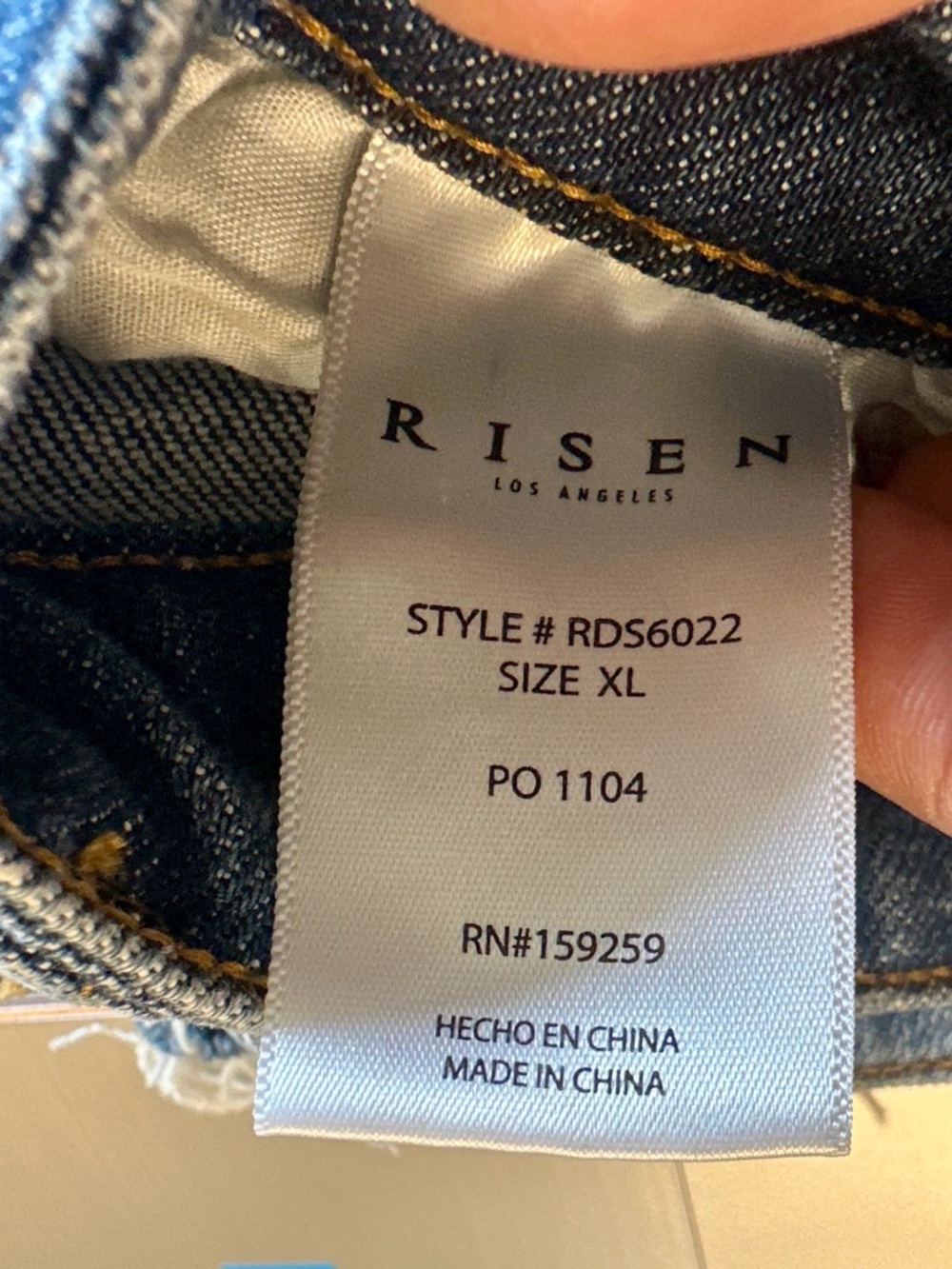 RISEN Distressed Denim Mini Skirt| Raw Hem Mid-Rise| Size: XL - Picture 6 of 6